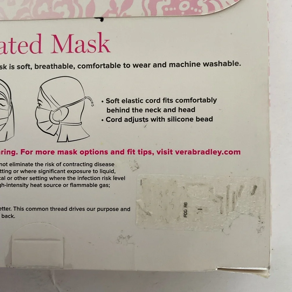 Vera Bradley NWT cotton face mask. OSFA